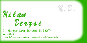milan derzsi business card